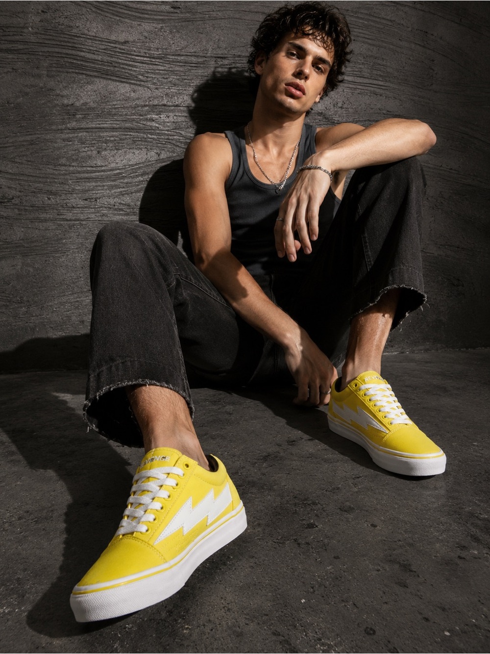 Revenge x Storm NIB Low Top Lace Sneakers in Yellow, Size 9